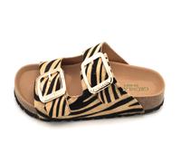 Grunland CB0784 ciabatta doppia fibbia cavallino zebrato fondo fussbet 3cm C