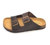 Grunland CB1631 sandalo nabuk testa moro doppia fibbia fondo fussbet C