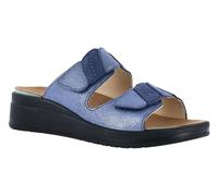 GRUNLAND CE0463 DIDA Ciabatta Confort A Doppio Strappo col Blu Plantare Estraibile Blu 37