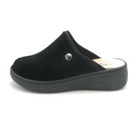 Grunland CI0858 pantofola tessuto velluto-strass nero zeppa T 4cm