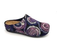Grunland CI2963 pantofola zeppa 4cm panno multicolor fondo gomma 6/7