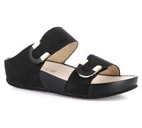 GRUNLAND CI3114-C9 DIRA CIABATTE SCARPE DA INFILARE DONNA DOPPIO STRAPPO NERO