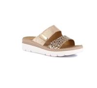 Grunland Ciabatta Animalier con Doppio Strappo | MOLL CE0483 Platino 38