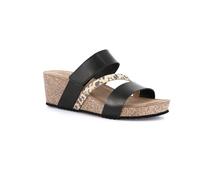 Grunland Ciabatta Animalier con Zeppa in Sughero | ERSI CB1852 Nero-Multi 36