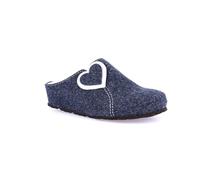 Grunland Ciabatta con Zeppa e Cuore Applicato | GEMY CI3071 Blu 39