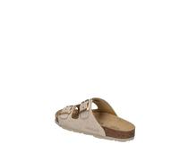 Grunland Ciabatta da Donna a Doppia Fascia in camoscio | Sara CB2631 Latte 38