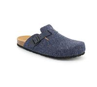 Grunland Ciabatta da Uomo in Nabuk ingrassato | Robi CB7034 Blu 43