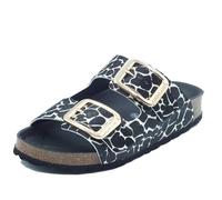 Grunland Ciabatta Doppia Fascia Animalier | ENNY CB1796 Nero-Multi 38