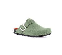 Grunland Clog In Tessuto Con Fibbia Verde - Donna Scarpe Ciabatte Sabot