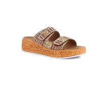 Grunland Ciabatta Etnica con Perline | DAST CE0647 Cuoio 40