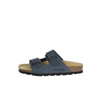 Grunland Ciabatta in Eco-Suede a Doppia Fibbia CB0714 Blu 29
