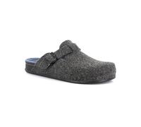 Grunland Pantofole Invernali In Lana Con Fibbia Grigio - Taglia 41 [27cm] Uomo