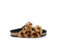 Grunland Ciabatta Peluche Doppia Fibbia | Sara CB2245 Beige-Multi 38