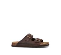GRUNLAND Ciabatta uomo marrone in pelle 45