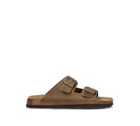 GRUNLAND Ciabatta uomo oliva in pelle 41