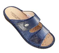 GRUNLAND ciabatte Comfort DONNA in pelle regolabili con strappo e plantare estraibile prodotte in Italia (avio, Sistema Taglie Calzature EU, Adulto, Donna, Numero, Media, 39)