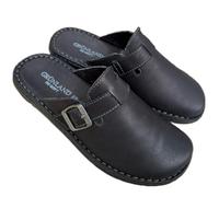 GRUNLAND ciabatte da camera sabot UOMO pantofole comode EBRON tutta in VERA pelle regolabile con sottopiede RE-SOFT (nero, Sistema Taglie Calzature EU, Adulto, Uomo, Numero, Media, 41)