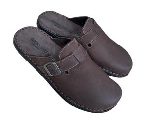 GRUNLAND ciabatte da camera sabot UOMO pantofole comode EBRON tutta in VERA pelle regolabile con sottopiede RE-SOFT (fango Taupe, Sistema Taglie Calzature EU, Adulto, Uomo, Numero, Media, 44)