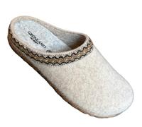 GRUNLAND ciabatte donna invernali sabot RELAXIA pantofola invernale feltro comoda e calda e sottopiede estraibile RE-SOFT (natural beige, Sistema Taglie Calzature EU, Adulto, Donna, Numero, Media, 39)