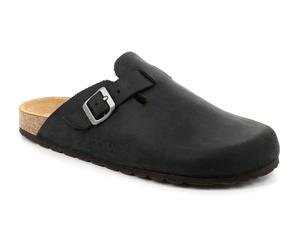 GRUNLAND CIABATTE IN PELLE UOMO ESTATE CB7034 N ROBI NERO