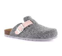 GRUNLAND ciabatte invernali pantofole sabot DONNA in feltro regolabile con fibbia prodotte in italia (grigio cipria, Sistema Taglie Calzature EU, Adulto, Donna, Numero, Media, 38)
