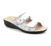 GRUNLAND CIABATTE MOTIVO FLOREALE DONNA ESTATE CE0732 DARA BIANCO