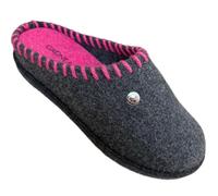 GRUNLAND ciabatte pantofole da casa donna MOLLY suola in feltro e sottopiede estraibile SOFT ricoperto in feltro (antracite fuxia, 40, Sistema Taglie Calzature EU, Adulto, Donna, Numero, Media, 40)
