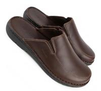 GRUNLAND Ciabatte Sabot Uomo Pantofole comode Reborn Vera Pelle con Sottopiede RE-Soft