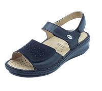 Grunland Dami SE0191 Nero Sandali per Donna in Pelle Nera con Triplo Stretch (Taglia 39)
