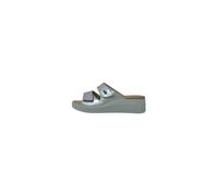 GRUNLAND DIDA CE0462 Argento Ciabatte Donna Plantare Estraibile Strappi Pelle 40