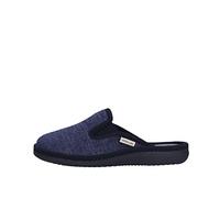 Grunland Enea CI2641 Blu Ciabatte Pantofole Uomo Invernali in Panno Calde Suola Gomma Casa Camera (Numeric_45)
