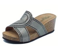 Grunland ERSI CB0820 Antracite Sandali scalsati per Donna in sintetico grigio ze