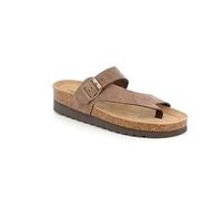 Grunland Hola CB0327 Testa di Moro Ciabatte Donna Infradito BIRK Pelle re-Soft 36, Marrone