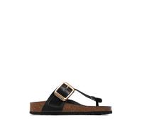 Grunland Infradito in Sughero con Maxi Buckle CC0208 Nero 36