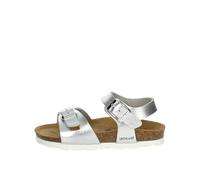 GRUNLAND JUNIOR Sandalo Perlato in Sughero con Doppia Fibbia | Luce SB0646 Argento 26