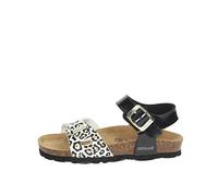 GRUNLAND Luce SB1525 Nero E Leopardo Pelle ED Ecopelle Sandalo Fondo ANATOMICO (33)