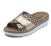 Grunland MOLL CE0482 Platino Sandali per Donna in pelle con strappo
