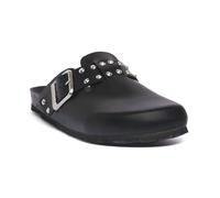 Grunland Sara CB0790 Nero Ciabatte Donna Pelle Plantare Fibbia Punta Chiusa Borchie 38