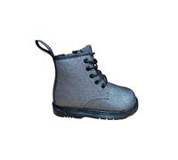 GRUNLAND NILL PP0477 antracite grigio bambina scarponcino anfibio lacci zip tessuto 25
