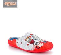 Grunland pantofola donna CI3521-GRIGIO-ROSSO B5 FAYE AI24