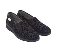 Grunland Pantofola in velluto animalier | IRAE PA1140 NERO 37