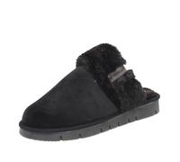 Grunland Pantofole Calde In Tessuto Nero - Donna Scarpe Ciabatte