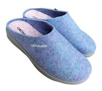 GRUNLAND pantofole ciabatte invernali donna pantofole basic Coccolana feltro vera lana sottopiede caldo in feltro (ceruleo cipria, 40, Sistema Taglie Calzature EU, Adulto, Donna, Numero, Media, 40)