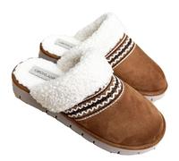 GRUNLAND pantofole donna CLOUDINA ciabatte sabot ECO scamosciato similvelluto interno teddy sottopiede RE-SOFT ammortizzante (cuoio, 39, Sistema Taglie Calzature EU, Adulto, Donna, Numero, Media, 39)