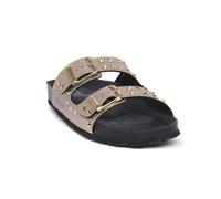 GRUNLAND Sara CB0737 Platino Ciabatte Donna Anatomiche Fibbie Borchie re-Soft 37