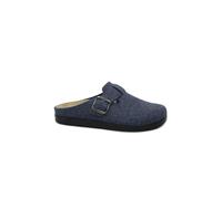 GRUNLAND PONE CE0475 blu ciabatte pantofola uomo fibbia feltro re-soft plantare