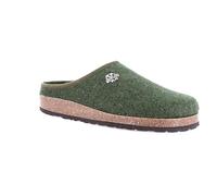 Grunland Robi CB0173 11 Foresta Verdone Ciabatte Pantofole Uomo Chiuse in Lana Cotta Feltro Stile Tirolese Altoatesine Panno Plantare Suola Sughero e Gomma (numeric_40)