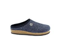 GRUNLAND ROBI CB0173 blu ciabatte pantofole uomo plantare in feltro lana