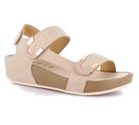 GRUNLAND SA1996-C9 DIRA SANDALI SCARPE DONNA TRIPLO STRAPPO ECOPELLE BEIGE
