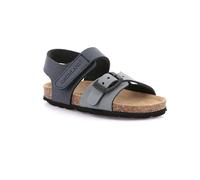 Grunland Sandaletto bicolor in eco-suede | ARIA SB2112 JEANS-BLU 23